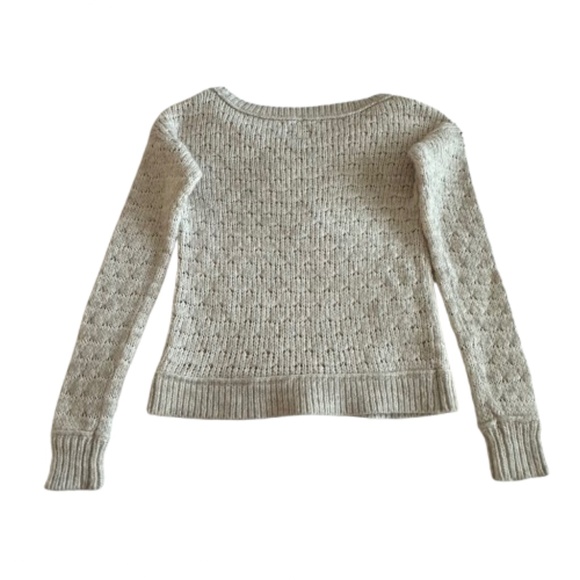 American Eagle Outfitters Women's M Creamy Sleeved Scooped Neck Knit Sweater Top - Picture 7 of 15